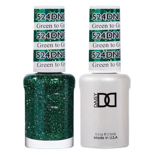  DND Gel Nail Polish Duo - 524 Green Colors - Green to Green by DND - Daisy Nail Designs sold by DTK Nail Supply