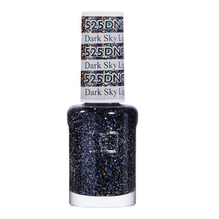 DND Nail Lacquer - 525 Glitter Colors - Dark Sky Lignt by DND - Daisy Nail Designs sold by DTK Nail Supply