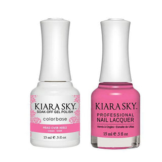  Kiara Sky Gel Nail Polish Duo - 525 Pink Colors - Head Over Heels by Kiara Sky sold by DTK Nail Supply
