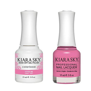  Kiara Sky Gel Nail Polish Duo - 527 Purple Colors - Lavish me by Kiara Sky sold by DTK Nail Supply