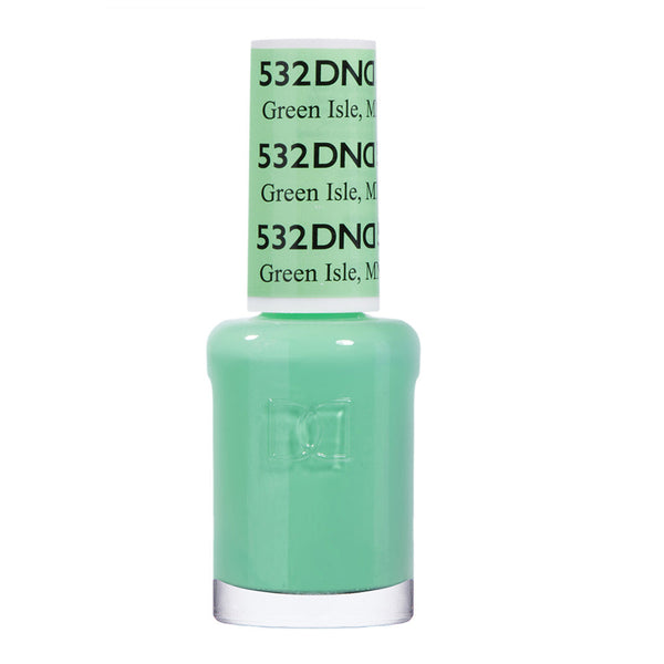  DND Nail Lacquer - 532 Green Colors - Green Isle, MN by DND - Daisy Nail Designs sold by DTK Nail Supply