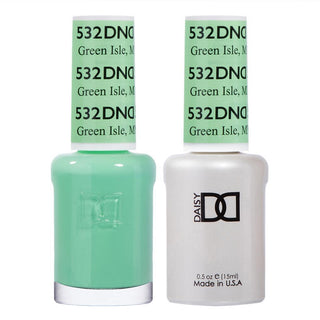 DND Gel Nail Polish Duo - 532 Green Colors - Green Isle, MN by DND - Daisy Nail Designs sold by DTK Nail Supply