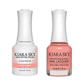  Kiara Sky Gel Nail Polish Duo - 534 Coral Colors - Getting Warmer by Kiara Sky sold by DTK Nail Supply