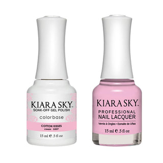  Kiara Sky Gel Nail Polish Duo - 537 Pink Colors - Cotton Kisses by Kiara Sky sold by DTK Nail Supply