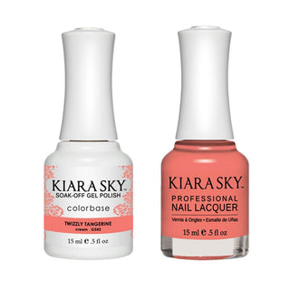  Kiara Sky Gel Nail Polish Duo - 542 Coral Colors - Twizzly by Kiara Sky sold by DTK Nail Supply