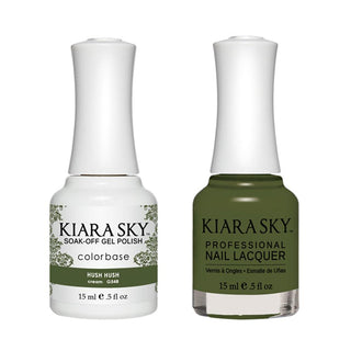  Kiara Sky Gel Nail Polish Duo - 548 Green Colors - Hush Hush by Kiara Sky sold by DTK Nail Supply