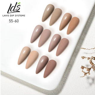  LDS Healthy Gel & Matching Lacquer Starter Kit: 055, 056, 057, 058, 059, 060, Base,Top & Strengthener by LDS sold by DTK Nail Supply