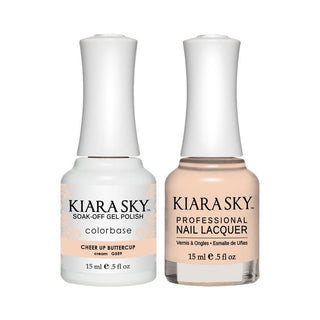  Kiara Sky Gel Nail Polish Duo - 559 Beige, Neutral Colors - Cheer Up Buttercup by Kiara Sky sold by DTK Nail Supply