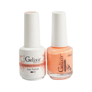  Gelixir Gel Nail Polish Duo - 055 Coral Colors - Outrageous Orange by Gelixir sold by DTK Nail Supply