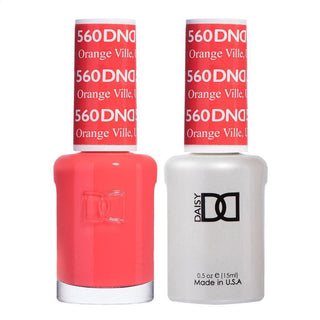  DND Gel Nail Polish Duo - 560 Orange Colors - Orange Ville, UT by DND - Daisy Nail Designs sold by DTK Nail Supply
