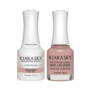  Kiara Sky Gel Nail Polish Duo - 567 Brown Colors - Rose Bonbon by Kiara Sky sold by DTK Nail Supply