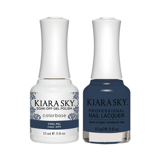  Kiara Sky Gel Nail Polish Duo - 573 Blue Colors - Chill Pill by Kiara Sky sold by DTK Nail Supply