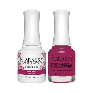 Kiara Sky Gel Nail Polish Duo - 575 Pink Colors - Blow A Kiss by Kiara Sky sold by DTK Nail Supply