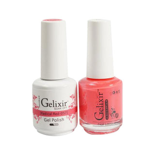  Gelixir Gel Nail Polish Duo - 057 Pink Colors - Radical Red by Gelixir sold by DTK Nail Supply