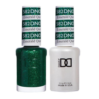  DND Gel Nail Polish Duo - 582 Green Colors - Emerald Quartz by DND - Daisy Nail Designs sold by DTK Nail Supply