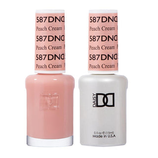  DND Gel Nail Polish Duo - 587 Neutral Colors - Peach Cream by DND - Daisy Nail Designs sold by DTK Nail Supply