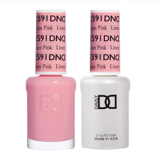 DND Gel Nail Polish Duo - 591 Pink Colors - Linen Pink by DND - Daisy Nail Designs sold by DTK Nail Supply