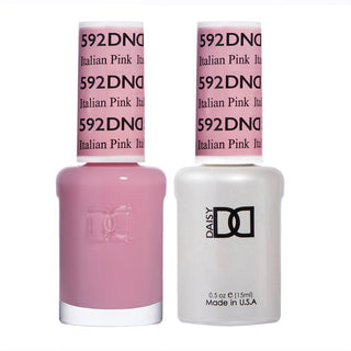  DND Gel Nail Polish Duo - 592 Pink Colors - Italian Pink by DND - Daisy Nail Designs sold by DTK Nail Supply
