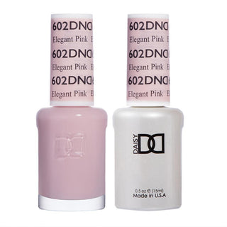  DND Gel Nail Polish Duo - 602 Neutral Colors - Elegant Pink by DND - Daisy Nail Designs sold by DTK Nail Supply