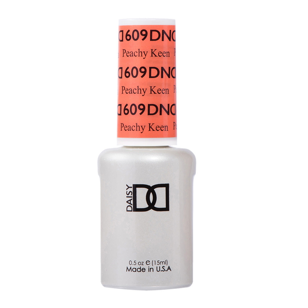 DND Gel Polish - 609 Coral Colors - Peachy Keen by DND - Daisy Nail Designs sold by DTK Nail Supply