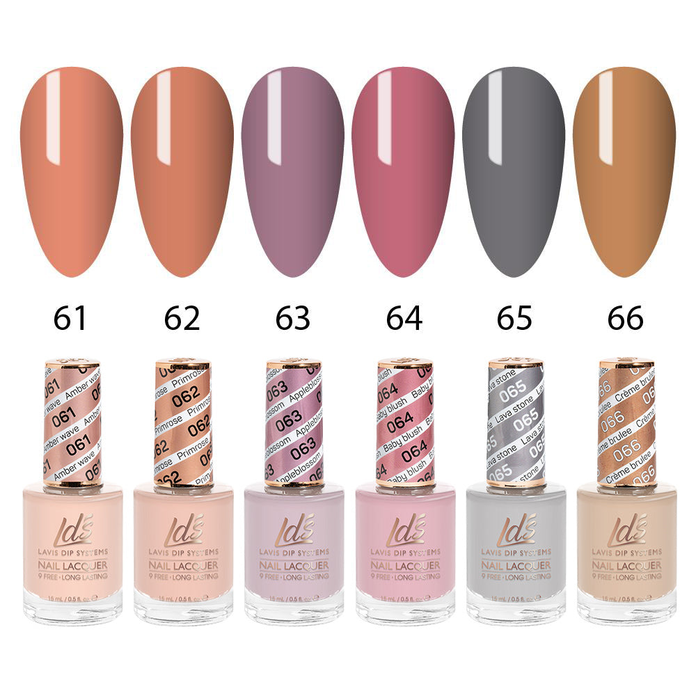  LDS Healthy Nail Lacquer Set (6 colors): 061 to 066 by LDS sold by DTK Nail Supply