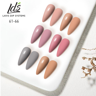  LDS Healthy Gel Color Set (6 colors): 061 to 066 by LDS sold by DTK Nail Supply