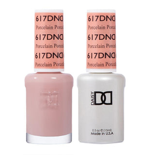  DND Gel Nail Polish Duo - 617 Beige Colors - Porcelain by DND - Daisy Nail Designs sold by DTK Nail Supply