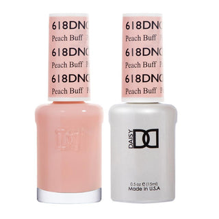  DND Gel Nail Polish Duo - 618 Beige Colors - Peach Buff by DND - Daisy Nail Designs sold by DTK Nail Supply