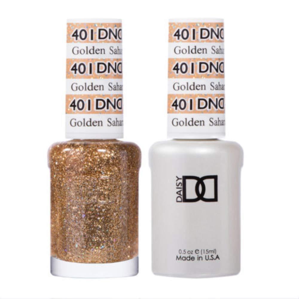  DND Gel Nail Polish Duo - 401 Gold Golden Sahara Star by DND - Daisy Nail Designs sold by DTK Nail Supply