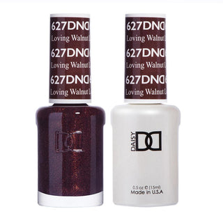  DND Gel Nail Polish Duo - 627 Brown Colors - Loving Walnut by DND - Daisy Nail Designs sold by DTK Nail Supply