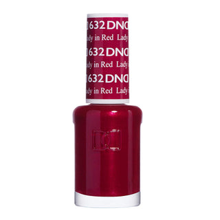 DND Nail Lacquer - 632 Red Colors - Lady in Red by DND - Daisy Nail Designs sold by DTK Nail Supply