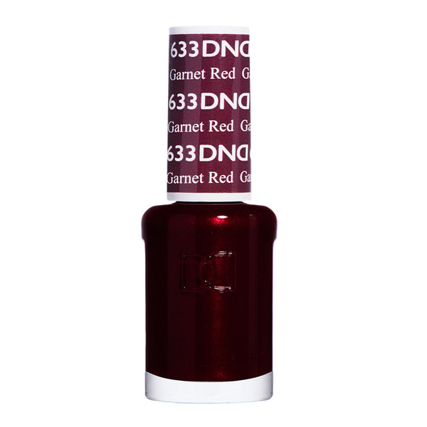 DND Nail Lacquer - 633 Brown Colors - Garnet Red by DND - Daisy Nail Designs sold by DTK Nail Supply