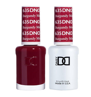  DND Gel Nail Polish Duo - 635 Red Colors - Burgundy Mist by DND - Daisy Nail Designs sold by DTK Nail Supply