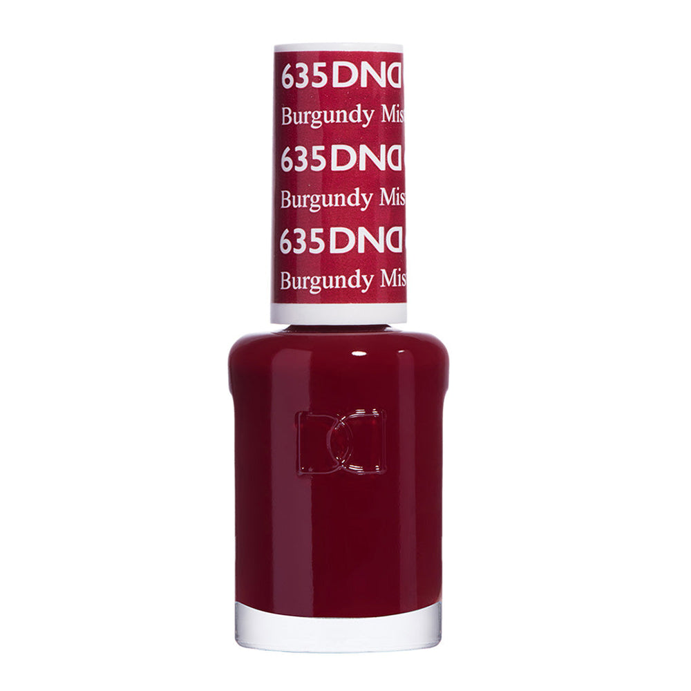 DND Nail Lacquer - 635 Red Colors - Burgundy Mist by DND - Daisy Nail Designs sold by DTK Nail Supply