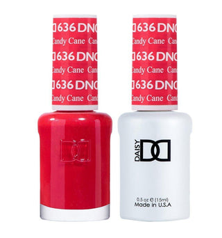  DND Gel Nail Polish Duo - 636 Red Colors - Candy Cane by DND - Daisy Nail Designs sold by DTK Nail Supply