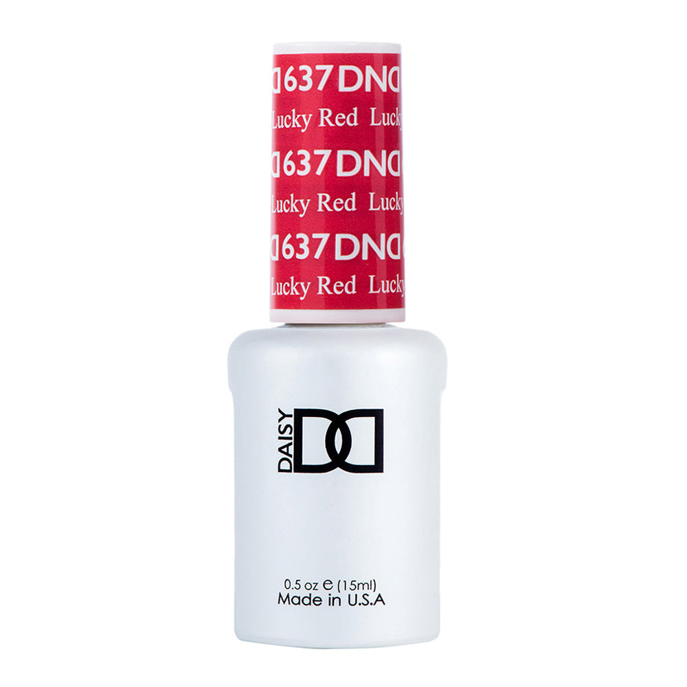 DND Gel Polish - 637 Red Colors - Lucky Red by DND - Daisy Nail Designs sold by DTK Nail Supply