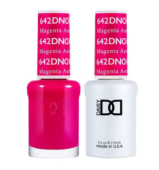  DND Gel Nail Polish Duo - 642 Pink Colors - Magenta Aura by DND - Daisy Nail Designs sold by DTK Nail Supply