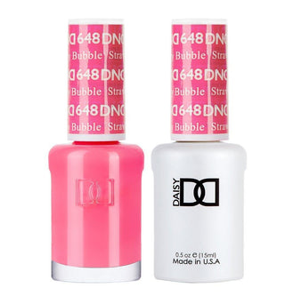  DND Gel Nail Polish Duo - 648 Pink Colors - Strawberry Bubble by DND - Daisy Nail Designs sold by DTK Nail Supply