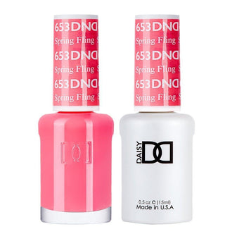  DND Gel Nail Polish Duo - 653 Coral Colors - Spring Fling by DND - Daisy Nail Designs sold by DTK Nail Supply