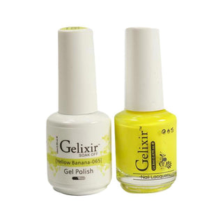  Gelixir Gel Nail Polish Duo - 065 Yellow, Neon Colors - Yellow Banana by Gelixir sold by DTK Nail Supply