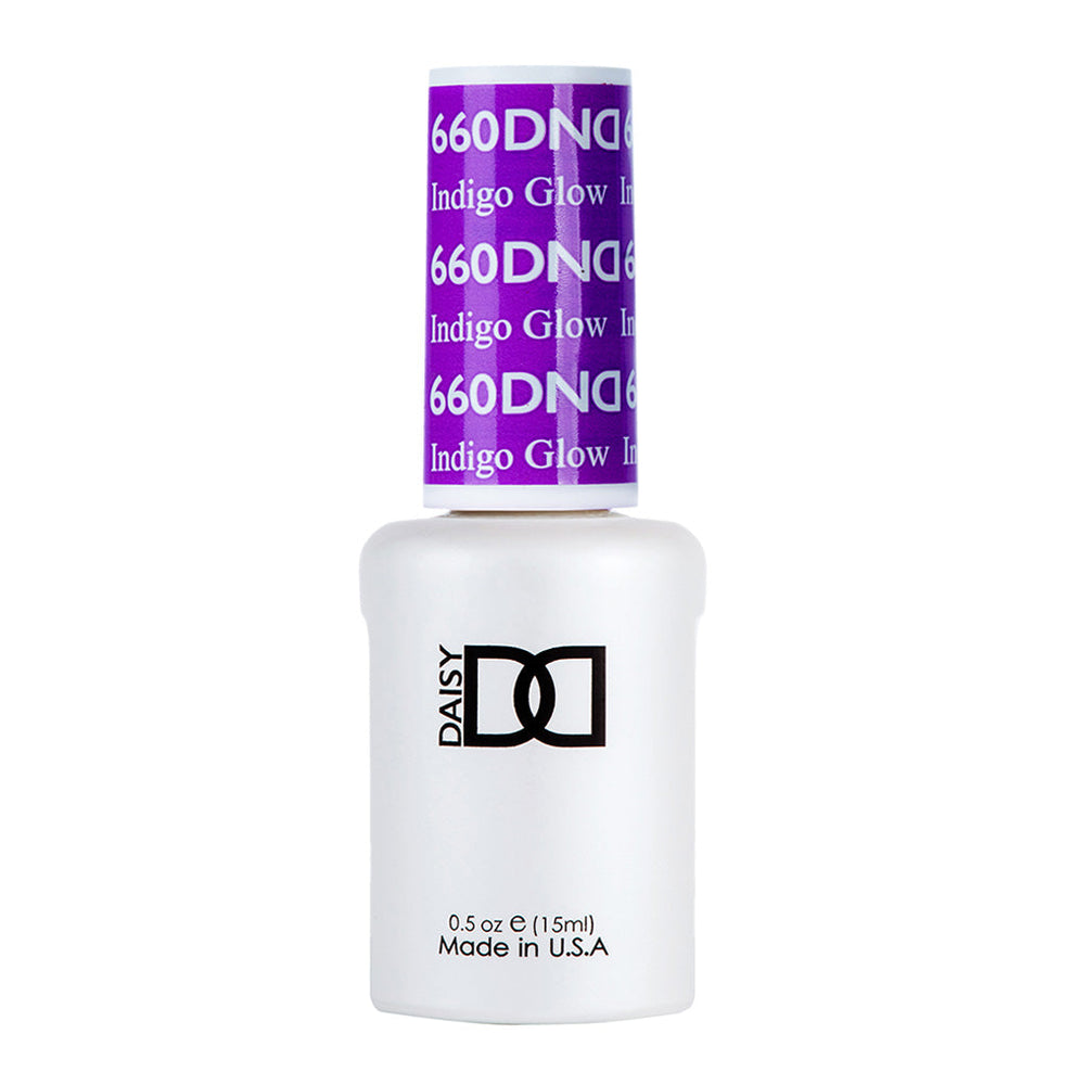 DND Gel Polish - 660 Purple Colors - Indigo Glow by DND - Daisy Nail Designs sold by DTK Nail Supply