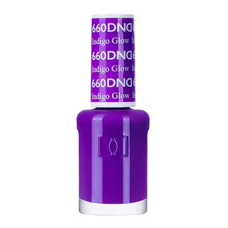 DND Nail Lacquer - 660 Purple Colors - Indigo Glow by DND - Daisy Nail Designs sold by DTK Nail Supply