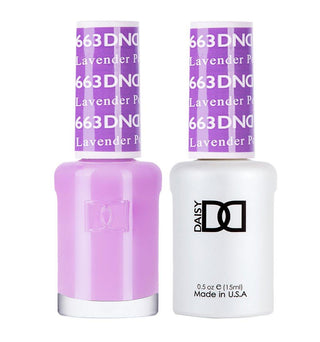  DND Gel Nail Polish Duo - 663 Purple Colors - Lavender Pop by DND - Daisy Nail Designs sold by DTK Nail Supply
