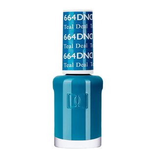 DND Nail Lacquer - 664 Green Colors - Teal Deal by DND - Daisy Nail Designs sold by DTK Nail Supply