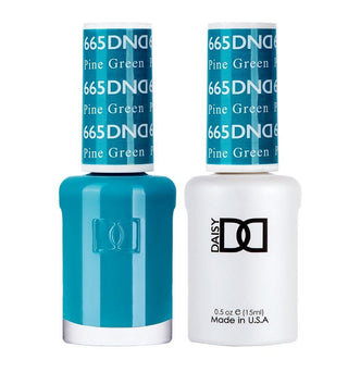  DND Gel Nail Polish Duo - 665 Green Colors - Pine Green by DND - Daisy Nail Designs sold by DTK Nail Supply