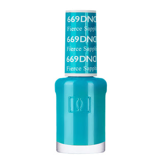 DND Nail Lacquer - 669 Green Colors - Fierce Sapphire by DND - Daisy Nail Designs sold by DTK Nail Supply