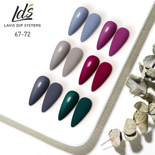  LDS Healthy Gel & Matching Lacquer Starter Kit: 067, 068, 069, 070, 071, 072, Base,Top & Strengthener by LDS sold by DTK Nail Supply