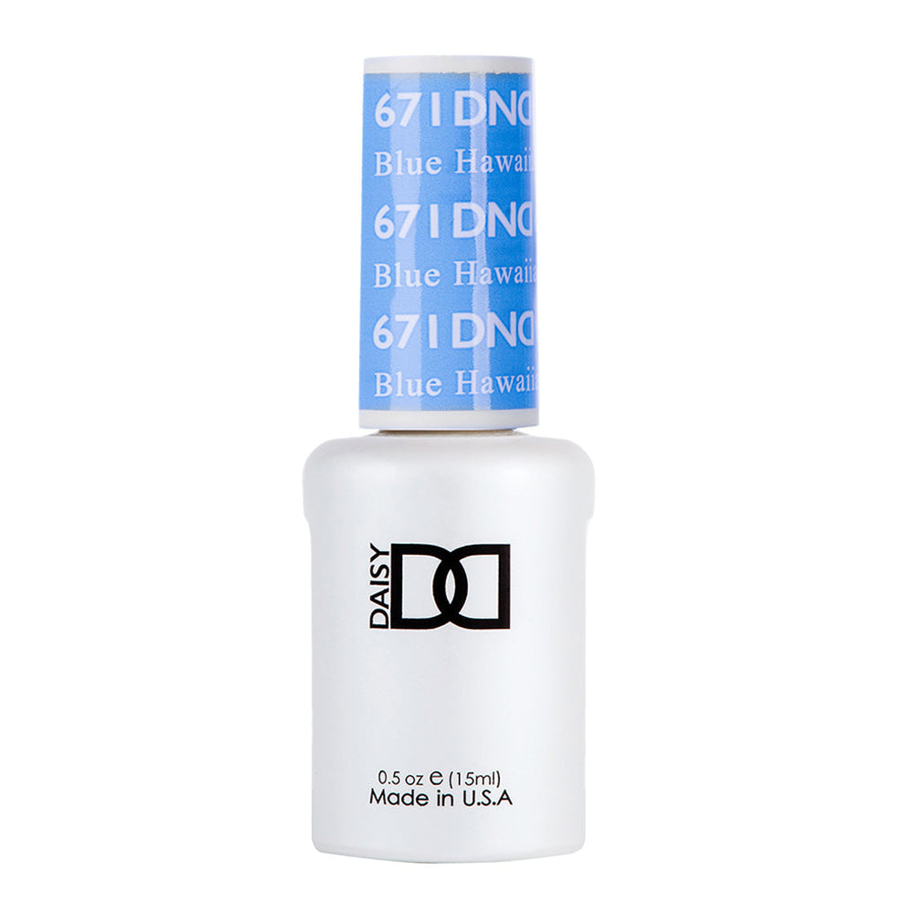 DND Gel Polish - 671 Blue Colors - Blue Hawaiian by DND - Daisy Nail Designs sold by DTK Nail Supply