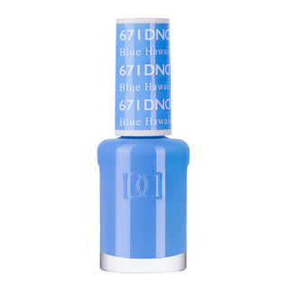 DND Nail Lacquer - 671 Blue Colors - Blue Hawaiian by DND - Daisy Nail Designs sold by DTK Nail Supply