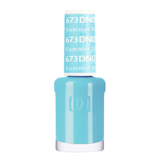 DND Nail Lacquer - 673 Blue Colors - Summer Sky by DND - Daisy Nail Designs sold by DTK Nail Supply